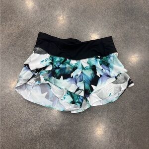 CALIA by Carrie Underwood Black and Teal Floral Shorts